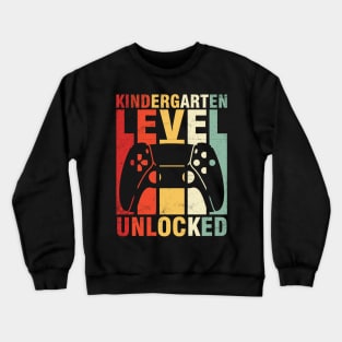 Gamer Student Kindergarten Level Unlocked Back To School Day Crewneck Sweatshirt